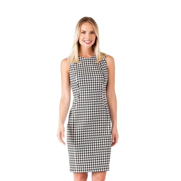 Calvin Klein Dresses & Skirts - Calvin Klein Black/White Houndstooth Sheath Dress